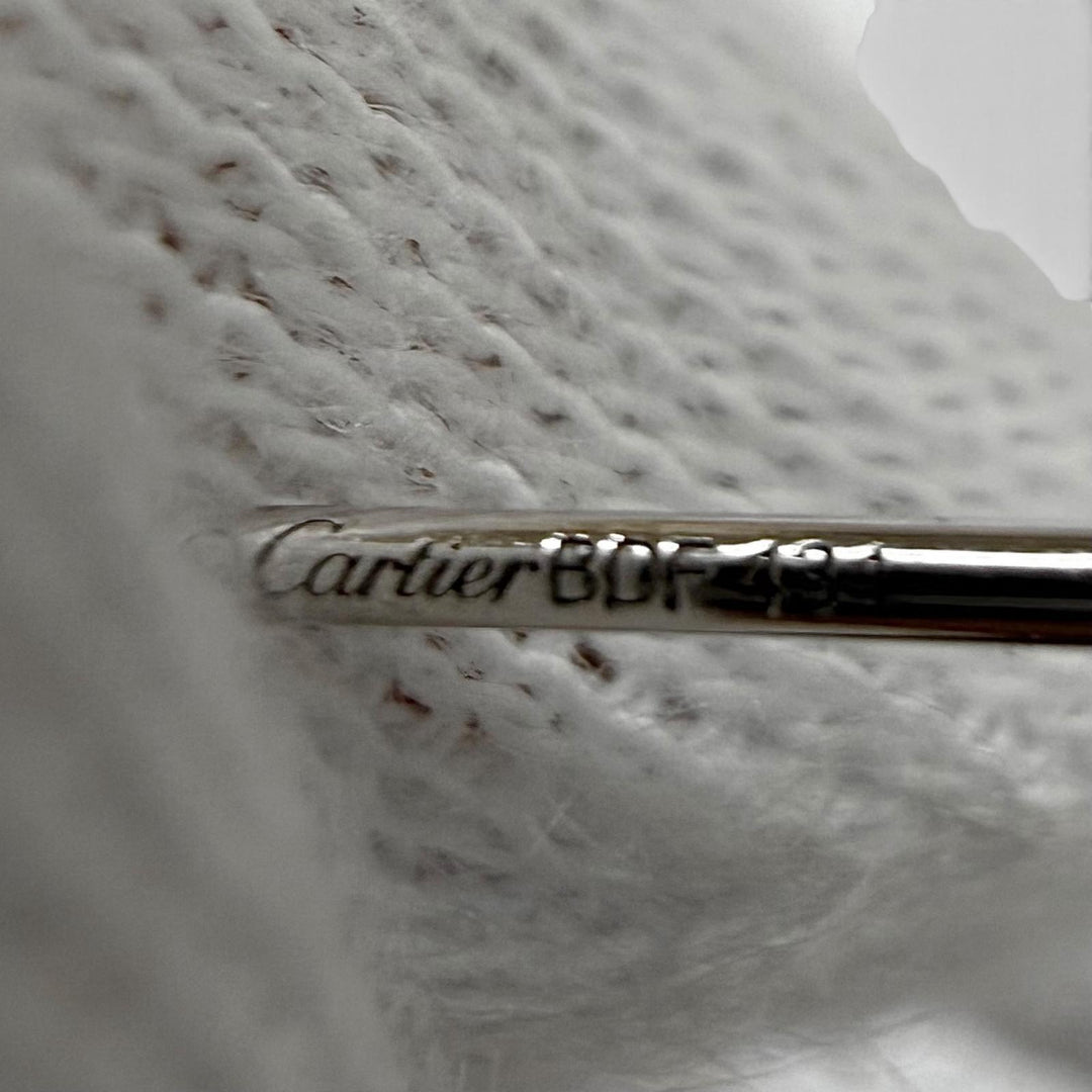 美品★Cartier カルティエ AU750(WG) ダムール XS ダイヤ ピアス アクセサリー ホワイトゴールド 重量1.09g レディース 箱付き
