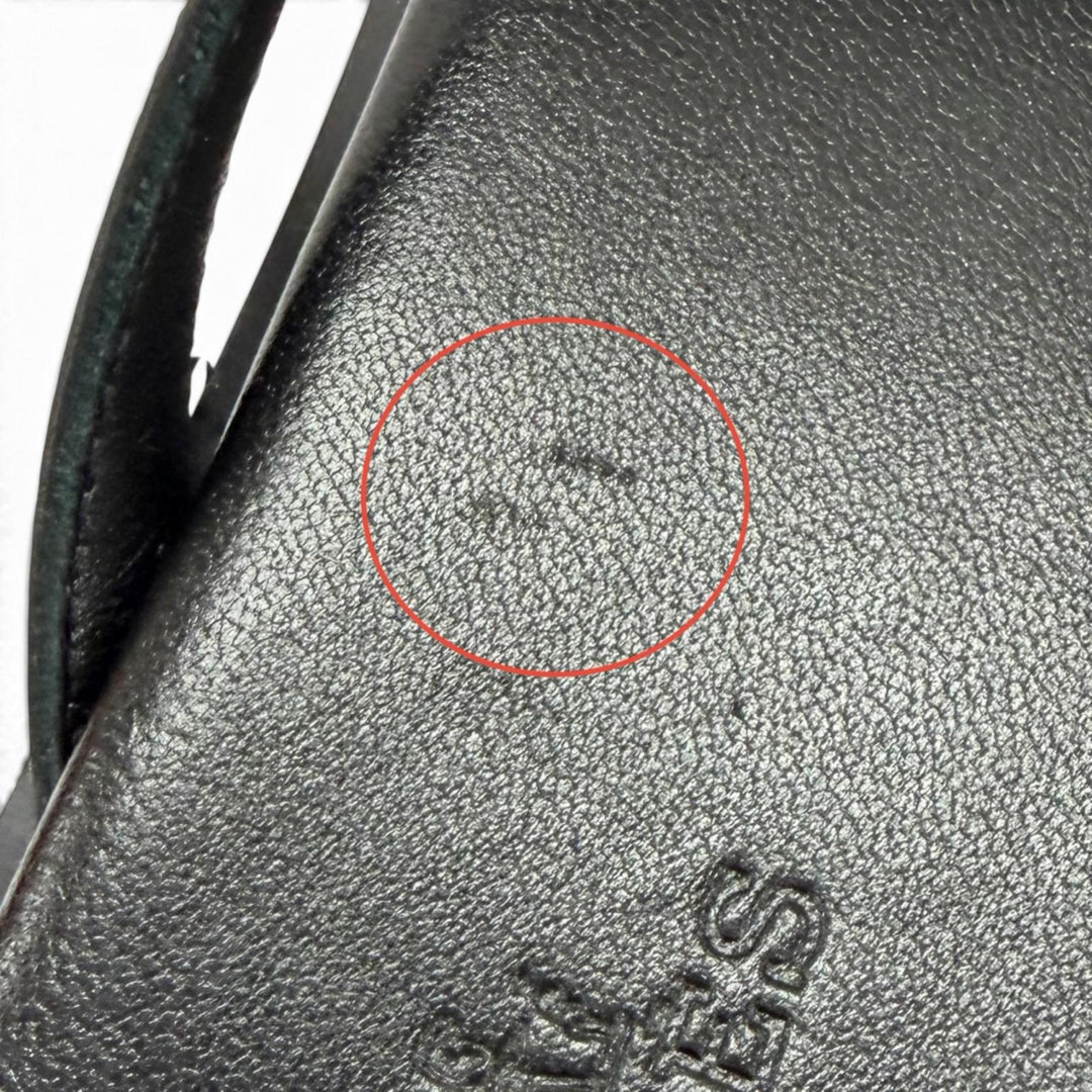 未使用品★HERMES エルメス サンダル ミス レザー シルバー金具 ケリーバックル ブラック 37 イタリア製 レディース 箱・保存袋付き