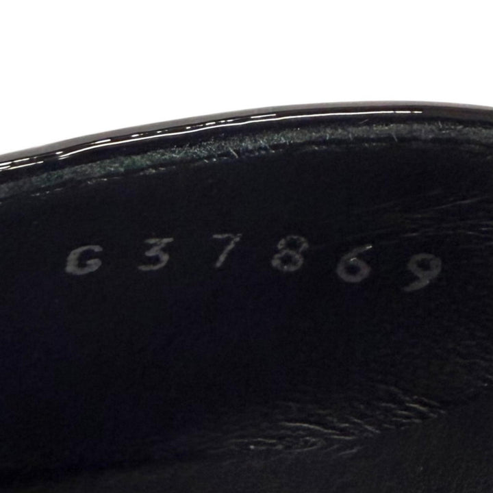 未使用品★CHANEL シャネル G37869 ココマーク アンクルストラップ パテントレザー パンプス ブラック ホワイト 36.5 イタリア製 箱付き