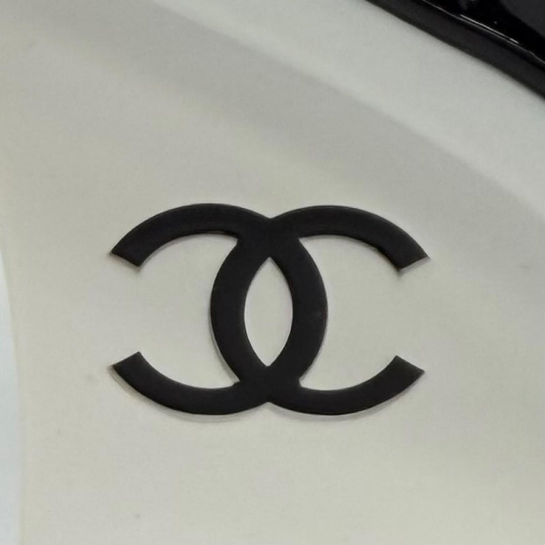 未使用品★CHANEL シャネル G37869 ココマーク アンクルストラップ パテントレザー パンプス ブラック ホワイト 36.5 イタリア製 箱付き