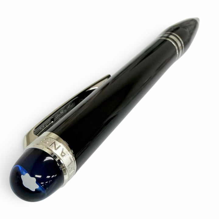 未使用品□MONTBLANC モンブラン スターウォーカー プレシャスレジン ツイスト式 ボールペン ブラック シルバー ドイツ製 メンズ 筆記OK