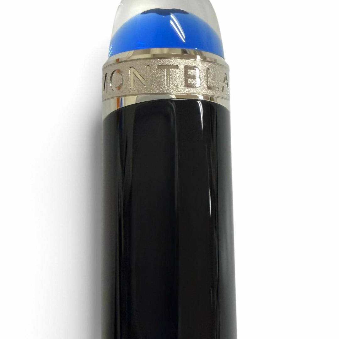 未使用品□MONTBLANC モンブラン スターウォーカー プレシャスレジン ツイスト式 ボールペン ブラック シルバー ドイツ製 メンズ 筆記OK