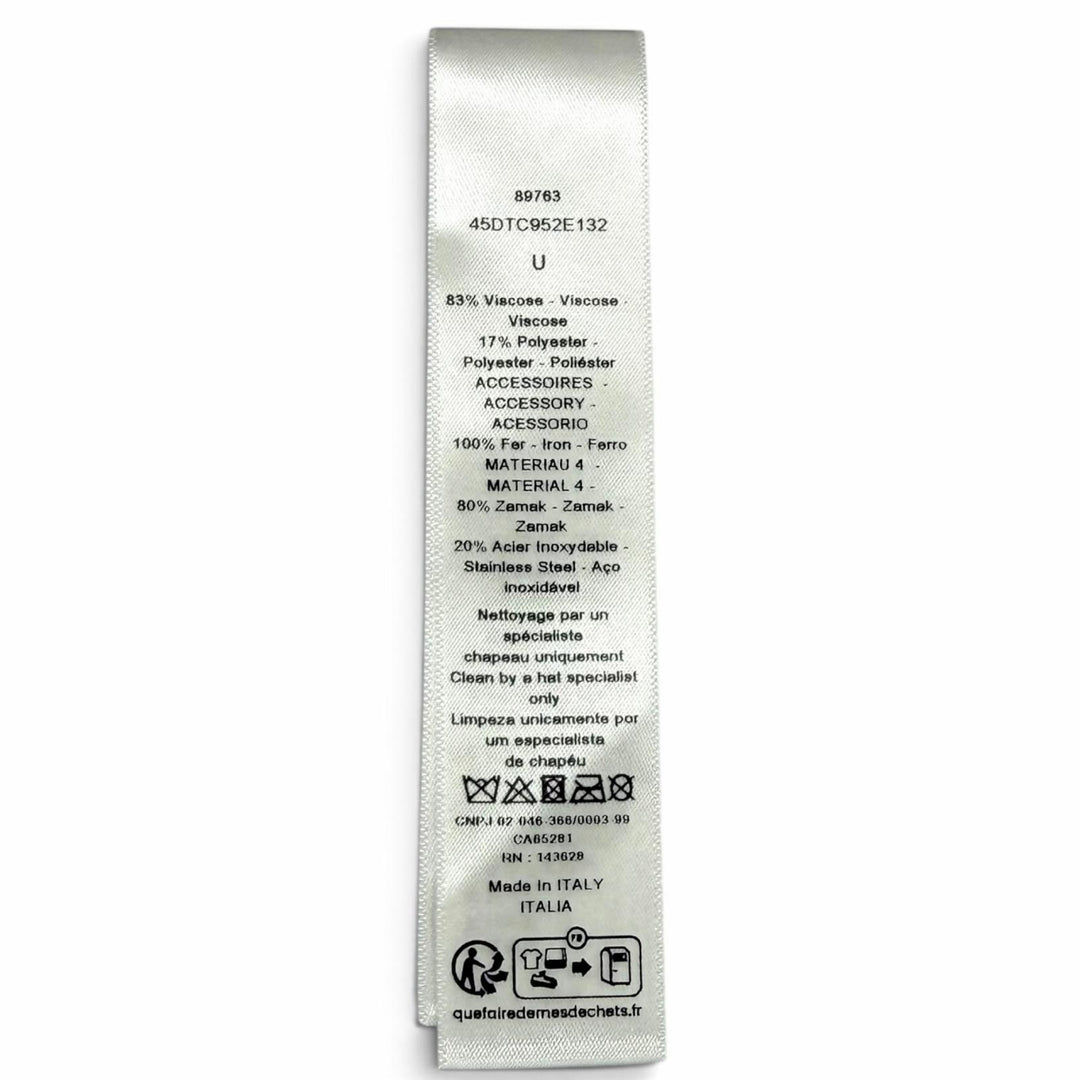 未使用品★Christian Dior クリスチャンディオール 45DT952E132 CDロゴ リボンバレッタ ブラック ゴールド金具 イタリア製 正規品 箱付き