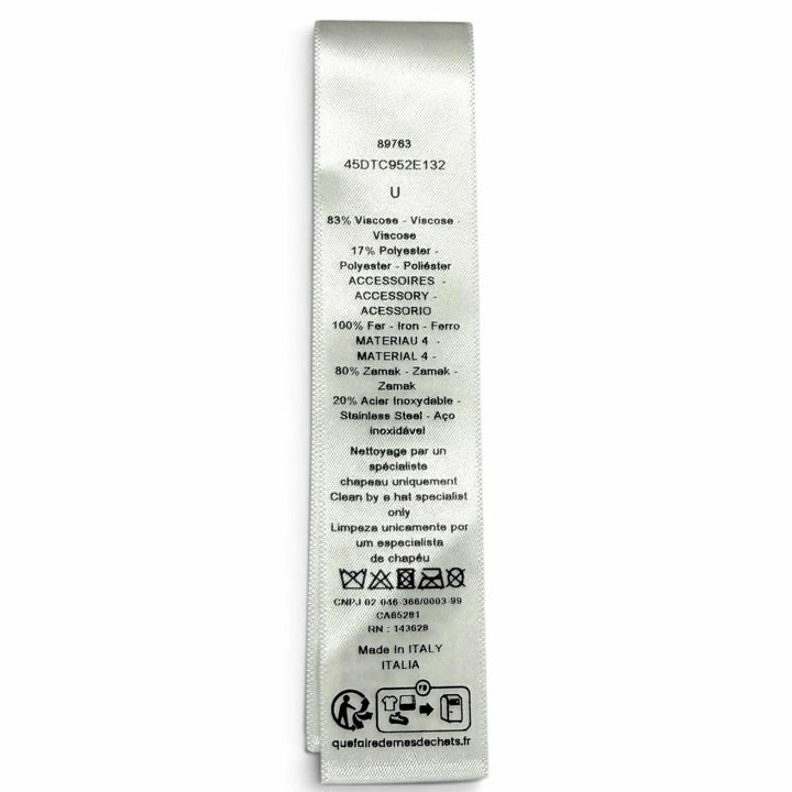 未使用品★Christian Dior クリスチャンディオール 45DT952E132 CDロゴ リボンバレッタ ブラック ゴールド金具 イタリア製 正規品 箱付き