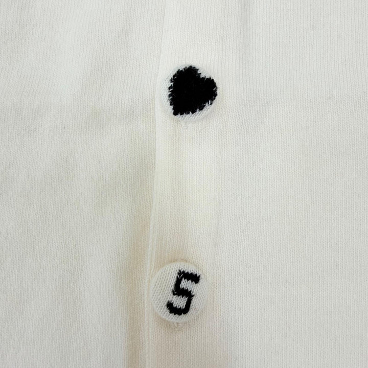 未使用品☆CHANEL シャネル ヴィンテージ 02A P19859 カシミヤ100％ ココマークボタン ノースリーブ ニット アイボリー 38 正規品