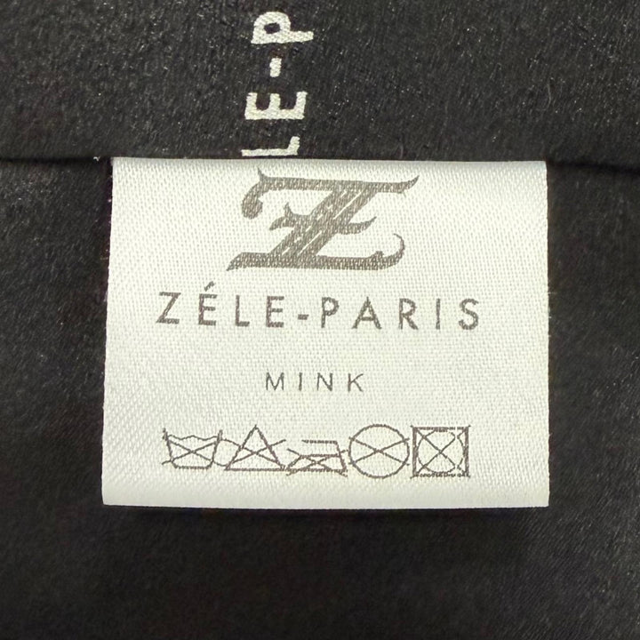極美品□ZELE PARIS ゼルパリ ブルーアイリスミンク 本毛皮 パーカー ジャケット ブラウン系 メンズSサイズ相当 メンズ 定価8380000円