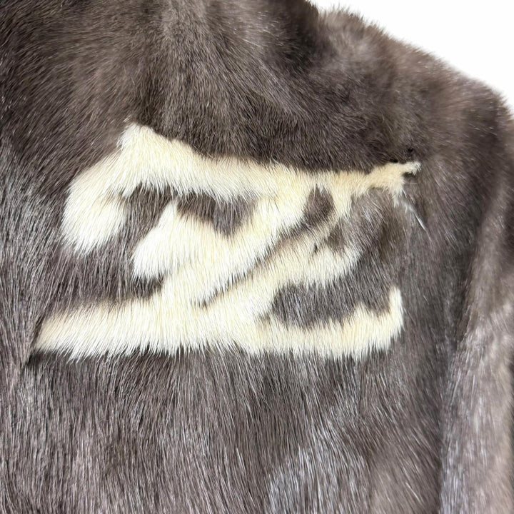 極美品□ZELE PARIS ゼルパリ ブルーアイリスミンク 本毛皮 パーカー ジャケット ブラウン系 メンズSサイズ相当 メンズ 定価8380000円
