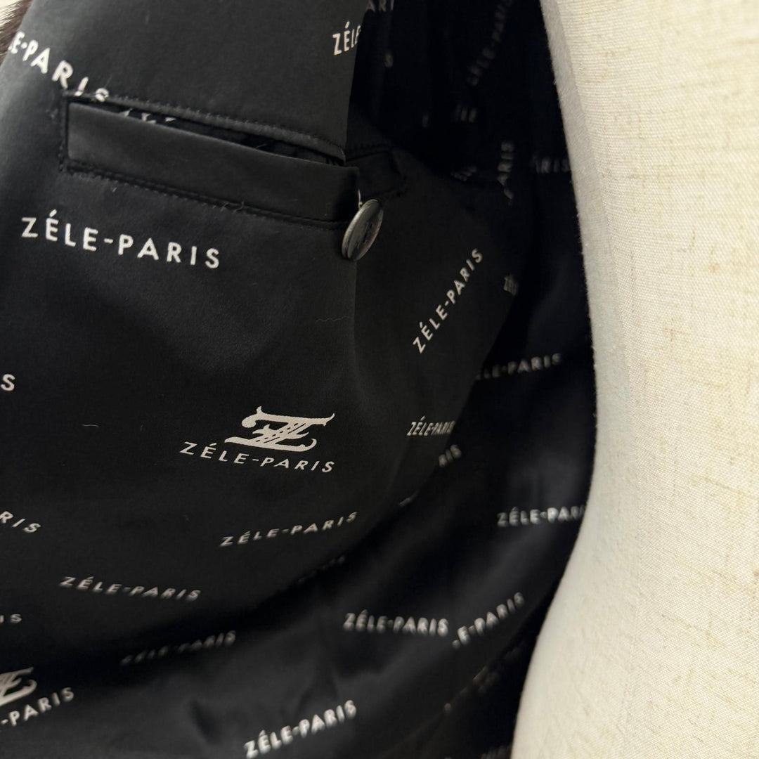 極美品□ZELE PARIS ゼルパリ ブルーアイリスミンク 本毛皮 パーカー ジャケット ブラウン系 メンズSサイズ相当 メンズ 定価8380000円