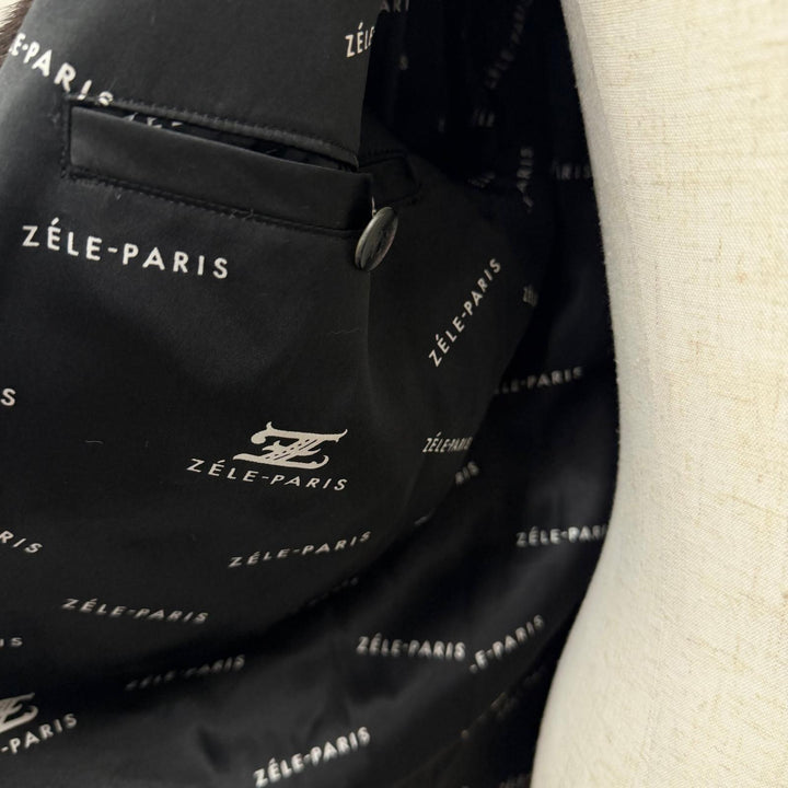 極美品□ZELE PARIS ゼルパリ ブルーアイリスミンク 本毛皮 パーカー ジャケット ブラウン系 メンズSサイズ相当 メンズ 定価8380000円