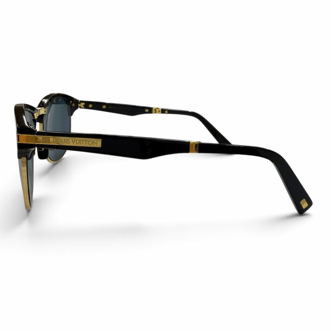 美品▼LOUIS VUITTON ルイヴィトン Z1017U LV インザ ポケット 折りたたみ サーモントブロー アイウェア サングラス 55□20 デモレンズ