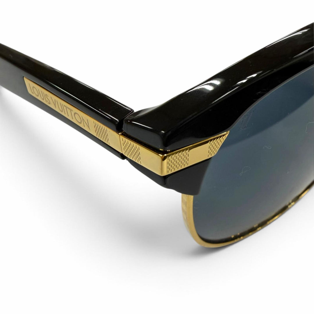 美品▼LOUIS VUITTON ルイヴィトン Z1017U LV インザ ポケット 折りたたみ サーモントブロー アイウェア サングラス 55□20 デモレンズ