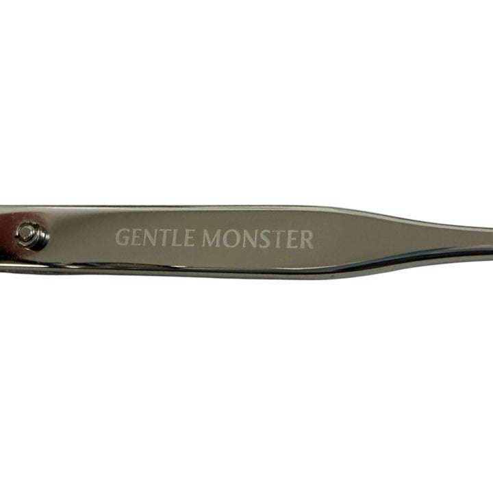 美品□GENTLE MONSTER ジェントルモンスター ROB ウェリントン 2025年6月購入 サングラス ブラック シルバー 47□22-149 メンズ 箱付き