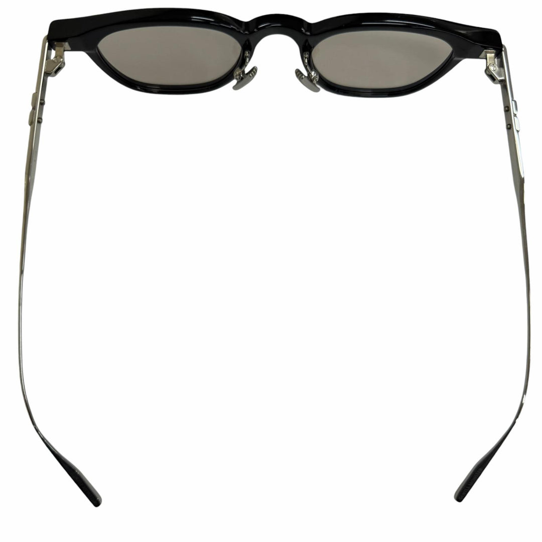 美品□GENTLE MONSTER ジェントルモンスター ROB ウェリントン 2025年6月購入 サングラス ブラック シルバー 47□22-149 メンズ 箱付き