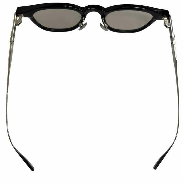 美品□GENTLE MONSTER ジェントルモンスター ROB ウェリントン 2025年6月購入 サングラス ブラック シルバー 47□22-149 メンズ 箱付き