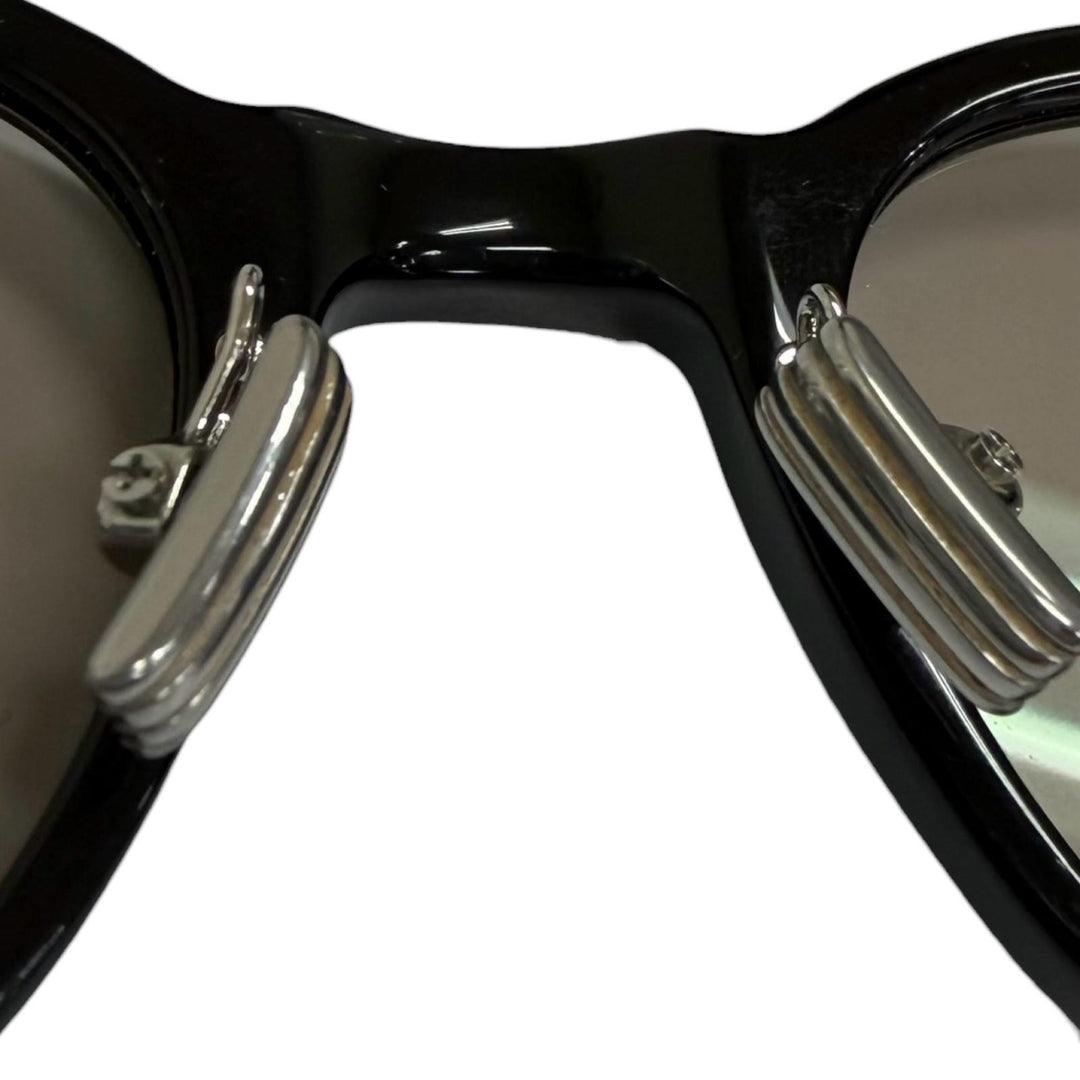 美品□GENTLE MONSTER ジェントルモンスター ROB ウェリントン 2025年6月購入 サングラス ブラック シルバー 47□22-149 メンズ 箱付き