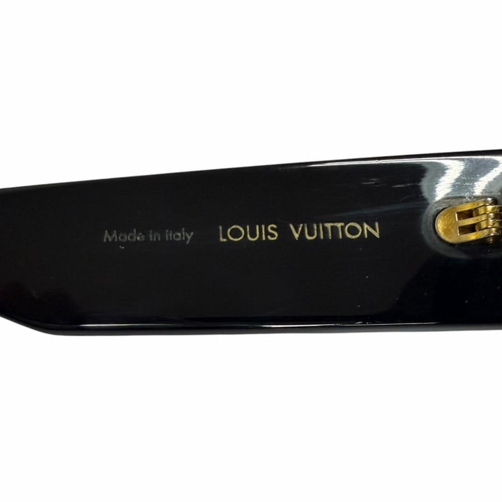 良品□LOUIS VUITTON ルイヴィトン 2024年製 Z2125E LV クラッシュ スクエア サングラス ブラック 54□19-155 デモレンズ イタリア製