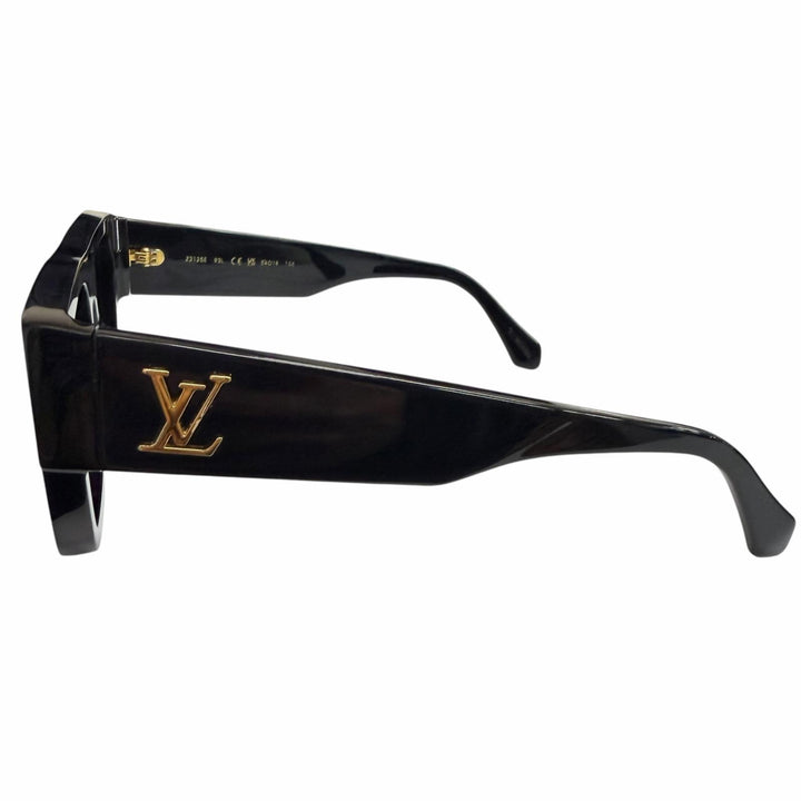 良品□LOUIS VUITTON ルイヴィトン 2024年製 Z2125E LV クラッシュ スクエア サングラス ブラック 54□19-155 デモレンズ イタリア製