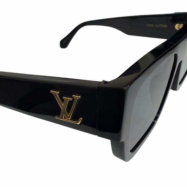良品□LOUIS VUITTON ルイヴィトン 2024年製 Z2125E LV クラッシュ スクエア サングラス ブラック 54□19-155 デモレンズ イタリア製
