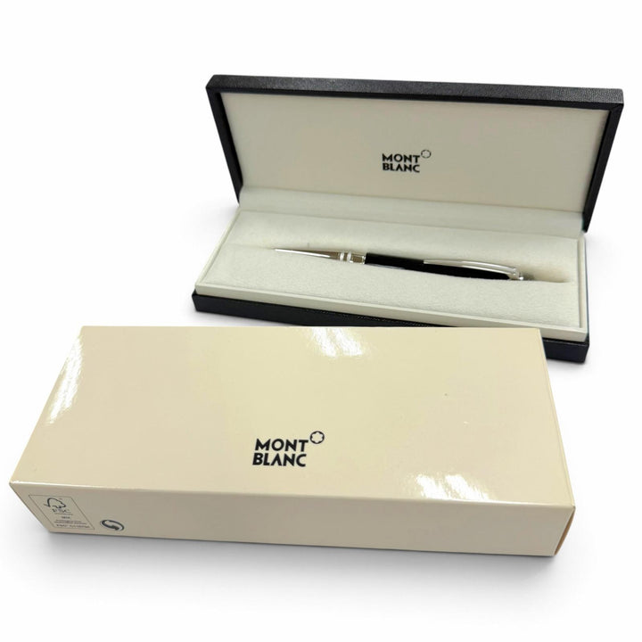 極美品▼MONTBLANC モンブラン スターウォーカー アーバンスピリット ホワイトスター ツイスト式 ボールペン ブラック シルバー 筆記◎