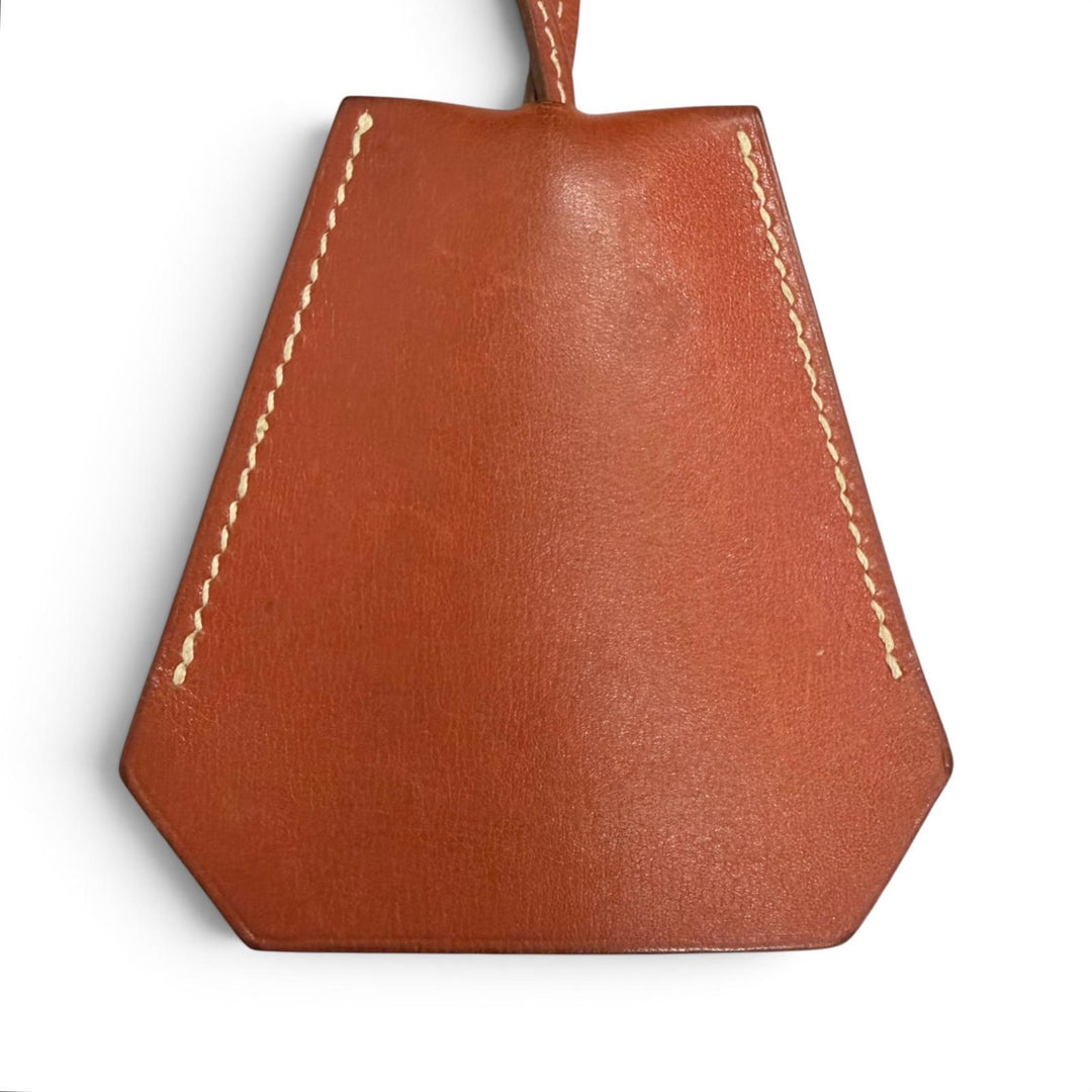 美品□HERMES エルメス マルジェラ期 クロシェット キーリング レザーネックレス ブラウン(レッド寄り) □C刻印入り フランス製 メンズ