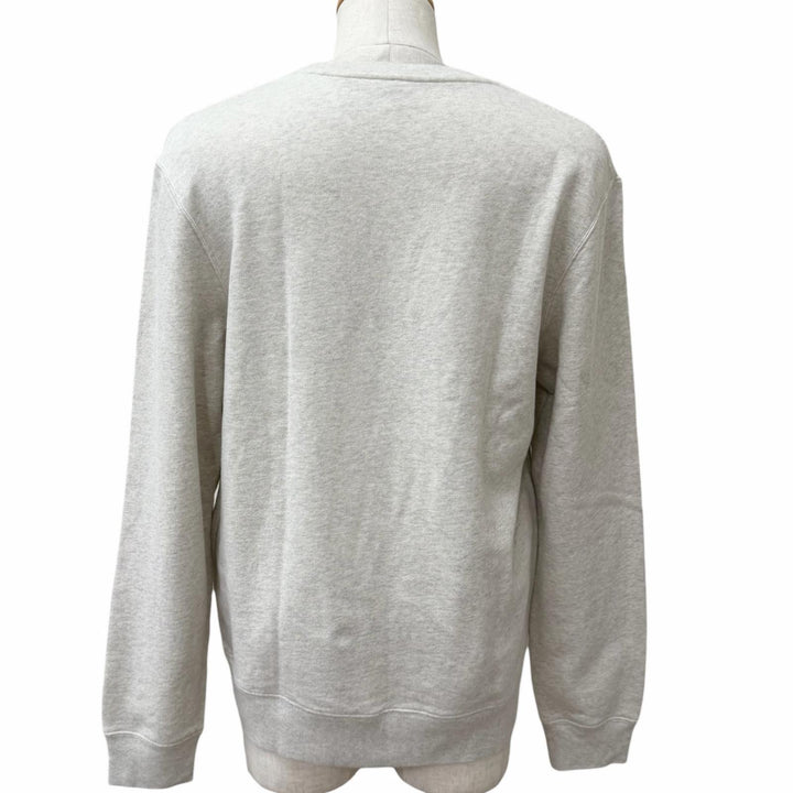 極美品□LOEWE ロエベ H526Y24J17 コットン100％ ロゴエンブロイダリー クルーネック スウェットシャツ トレーナー グレー系 M 正規品