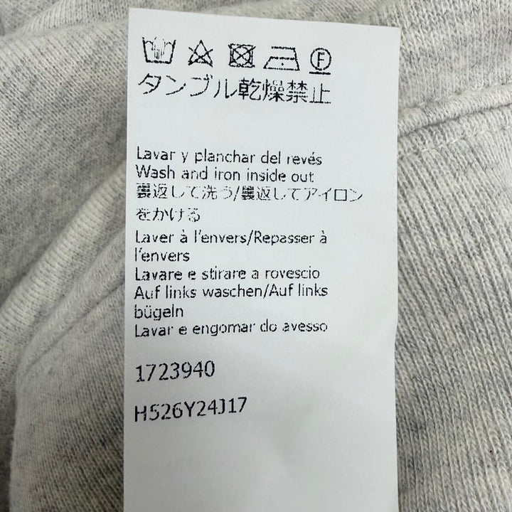 極美品□LOEWE ロエベ H526Y24J17 コットン100％ ロゴエンブロイダリー クルーネック スウェットシャツ トレーナー グレー系 M 正規品