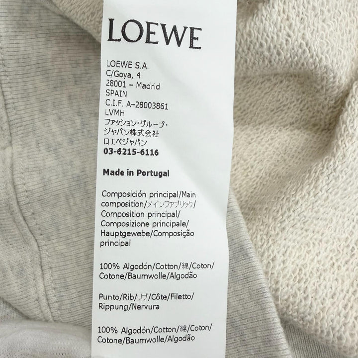 極美品□LOEWE ロエベ H526Y24J17 コットン100％ ロゴエンブロイダリー クルーネック スウェットシャツ トレーナー グレー系 M 正規品