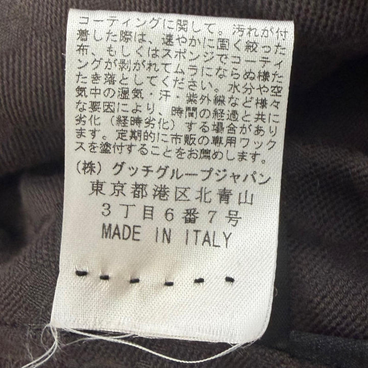 美品□GUCCI グッチ ヴィンテージ 希少 トムフォード期 オイルドジャケット ブラウン 44 イタリア製 正規品 メンズ ハンガー付き