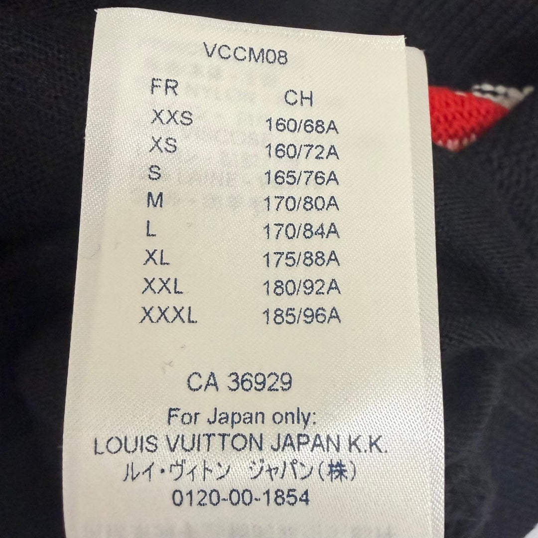 極美品□LOUIS VUITTON NBA ルイヴィトン NBA 2021年製 バックLVロゴ ニットカーディガン セーター ブラック M イタリア製 正規品 メンズ