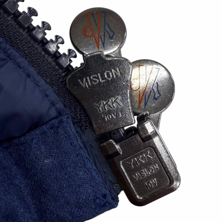 美品□MONCLER モンクレール MONTGENEVRE GIUBBOTTO ウール100％ ロゴワッペン フーデッド ダウンジャケット ネイビー 0 正規品 メンズ