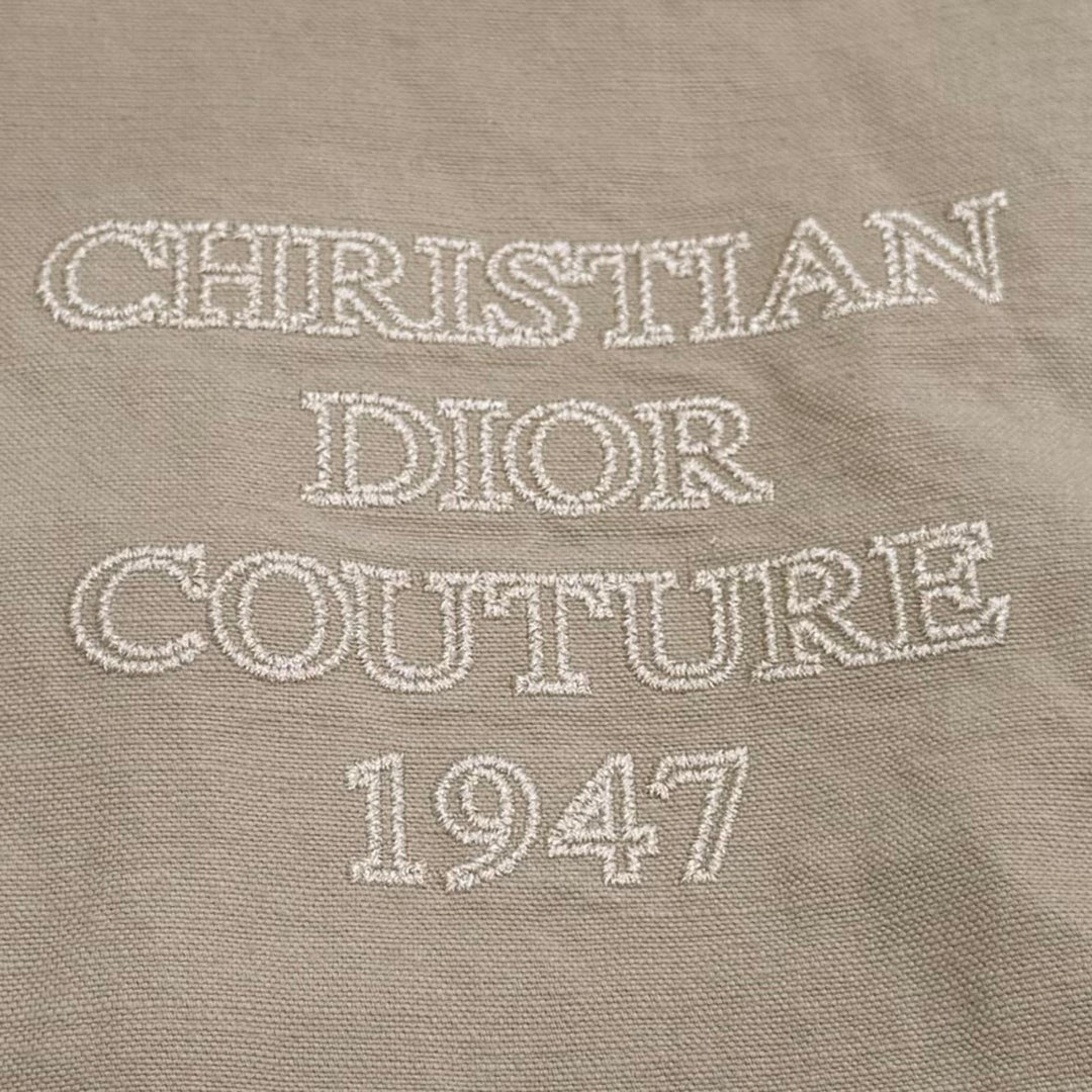 極美品▼DIOR ディオール オム 383D487BY547 ロゴ刺繍 フーデッド ダブルジップアップ ブルゾン ジャケット パーカー ベージュ 44 正規品