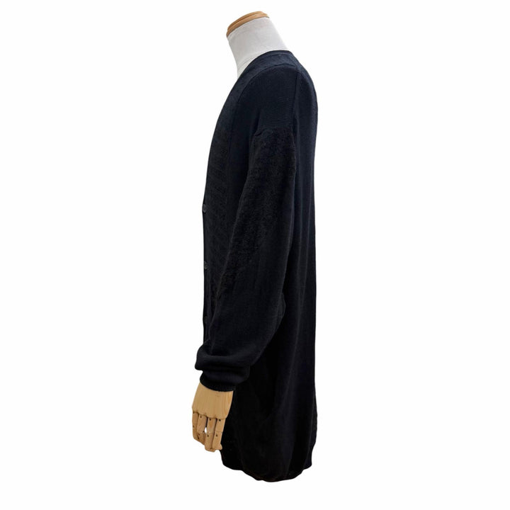 美品▼Yohji Yamamoto POUR HOMME ヨウジヤマモトプールオム HL-K81-193 ウール アルパカ Vネック ロング ニット カーディガン 3 正規品