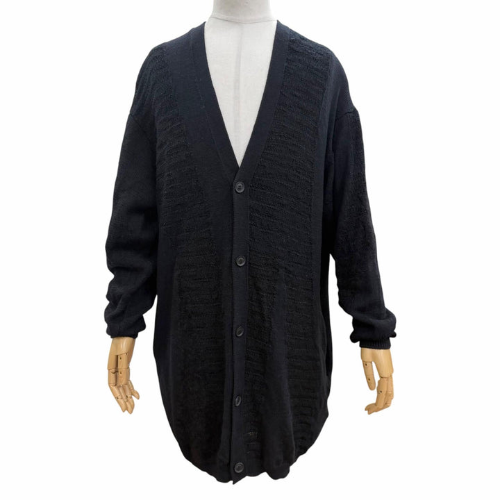 美品▼Yohji Yamamoto POUR HOMME ヨウジヤマモトプールオム HL-K81-193 ウール アルパカ Vネック ロング ニット カーディガン 3 正規品