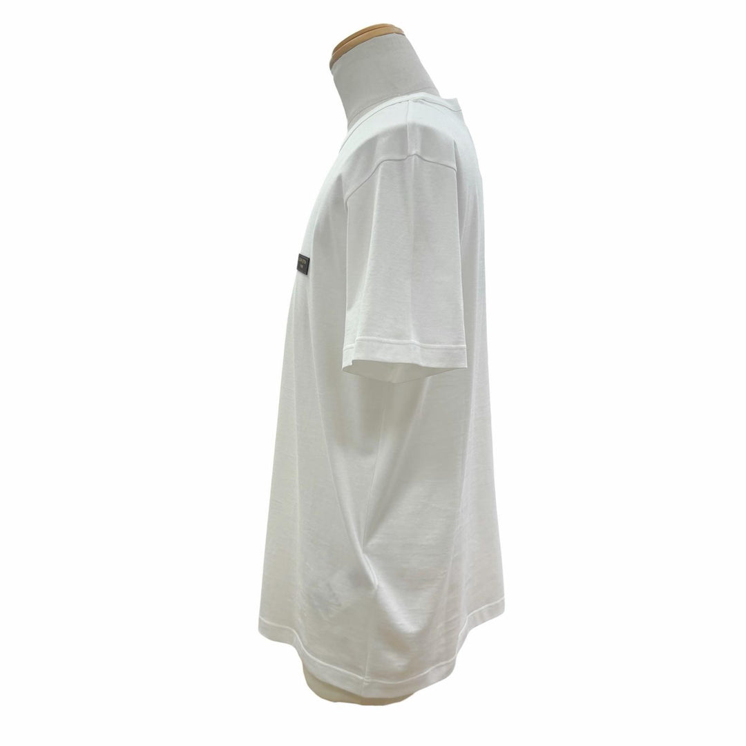 未使用品▼LOUIS VUITTON ルイヴィトン 26AW 1AK7GW スリムフィット シグネチャー レザーパッチ付き クルーネック 半袖Ｔシャツ L 正規品