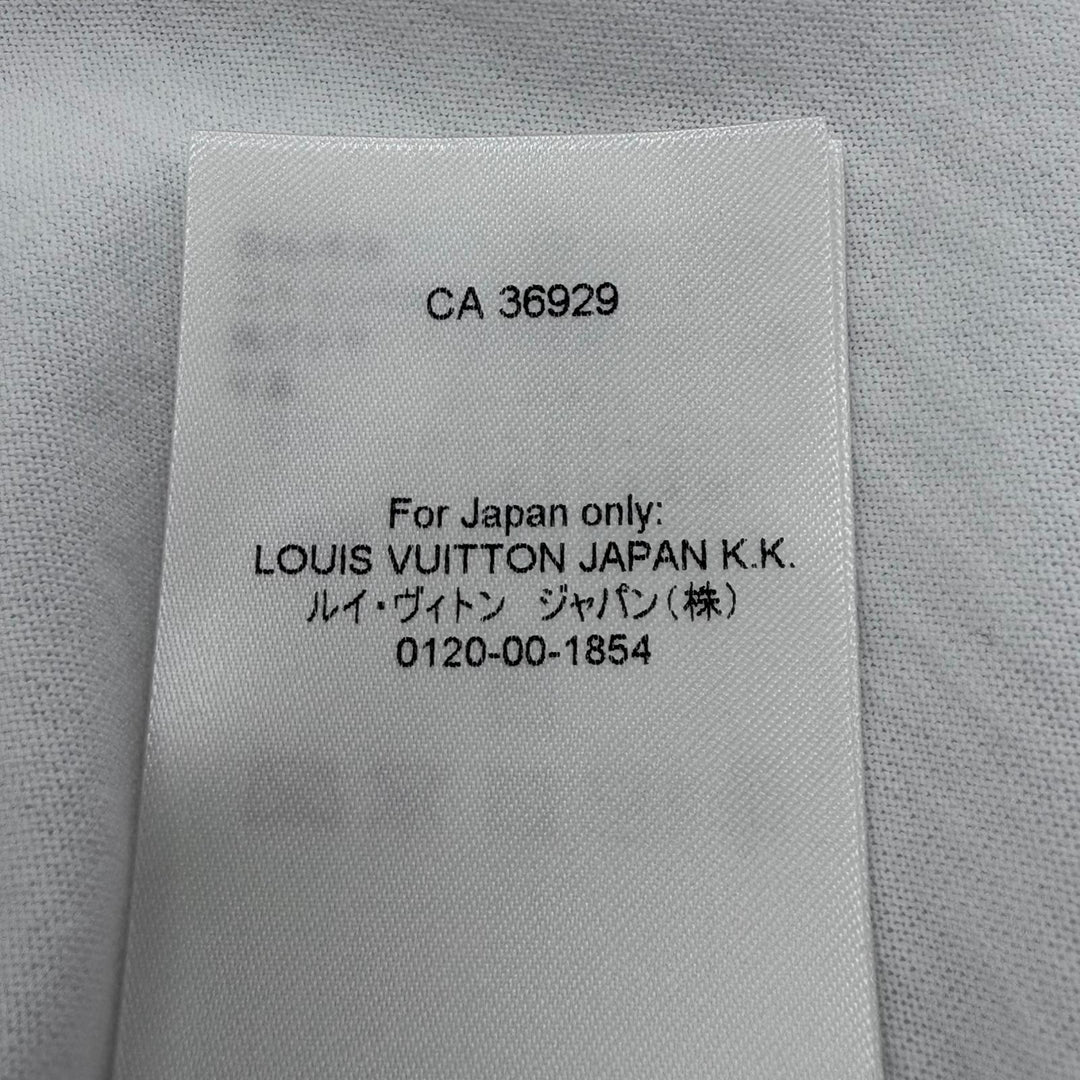 未使用品▼LOUIS VUITTON ルイヴィトン 26AW 1AK7GW スリムフィット シグネチャー レザーパッチ付き クルーネック 半袖Ｔシャツ L 正規品