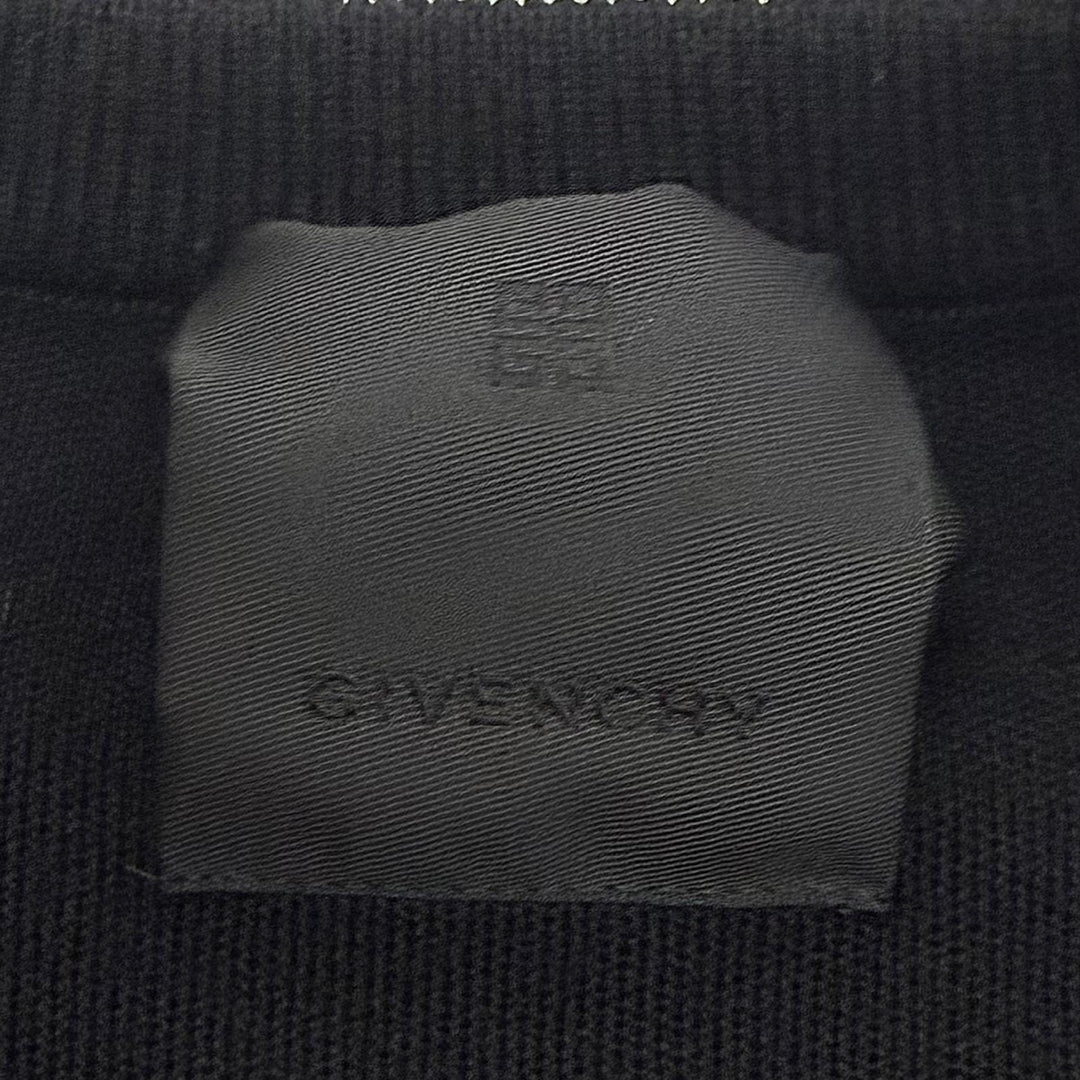 極美品▼GIVENCHY ジバンシィ BM90GX4Y54 ウール100% スタッズロゴ クルーネック ニット セーター ブラック S フランス製 正規品 メンズ