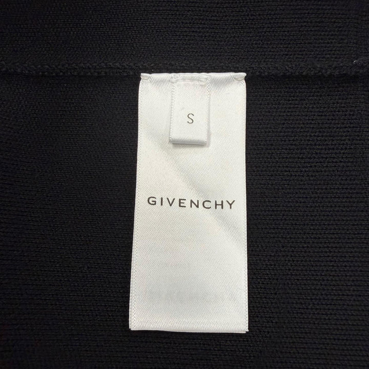 極美品▼GIVENCHY ジバンシィ BM90GX4Y54 ウール100% スタッズロゴ クルーネック ニット セーター ブラック S フランス製 正規品 メンズ