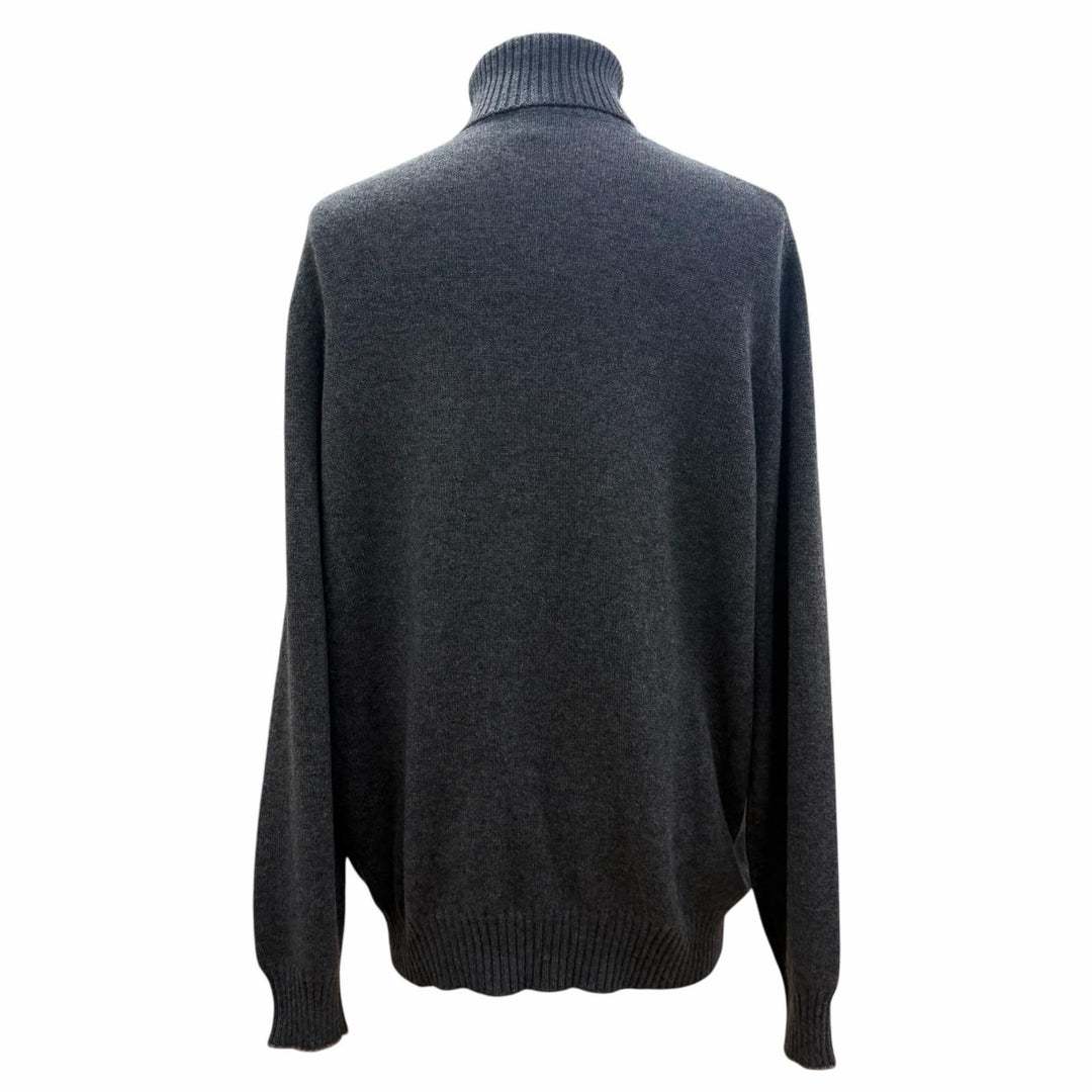 極美品▼Brunello Cucinelli ブルネロクチネリ カシミヤ100% タートルネック ニットセーター グレー IT 54 (3L) イタリア製 メンズ
