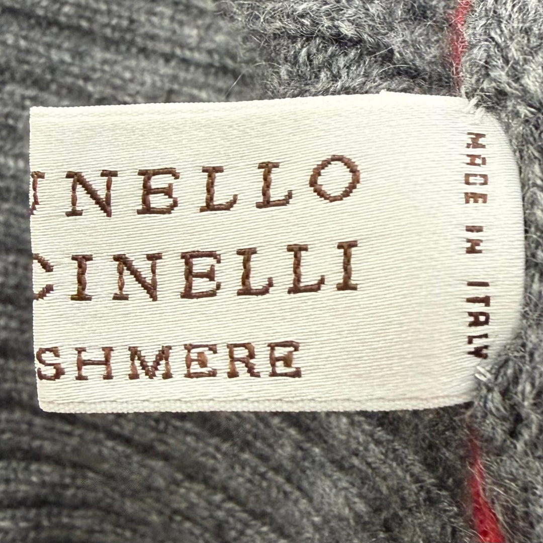 極美品▼Brunello Cucinelli ブルネロクチネリ カシミヤ100% タートルネック ニットセーター グレー IT 54 (3L) イタリア製 メンズ