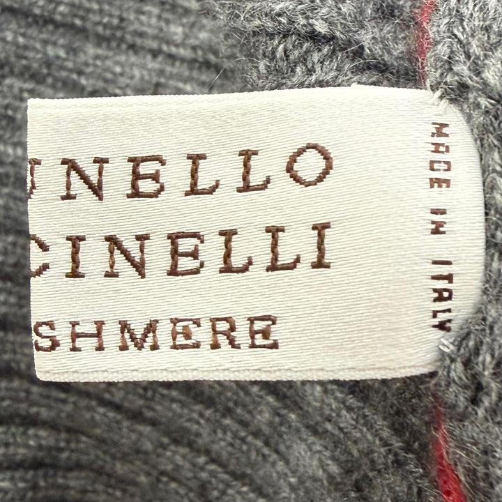 極美品▼Brunello Cucinelli ブルネロクチネリ カシミヤ100% タートルネック ニットセーター グレー IT 54 (3L) イタリア製 メンズ