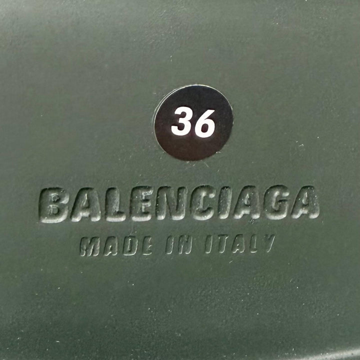 未使用品★BALENCIAGA バレンシアガ 770703 STEROID DERBY ラバー ダークカーキ レースアップ ローカットシューズ IT 36 箱・保存袋付き