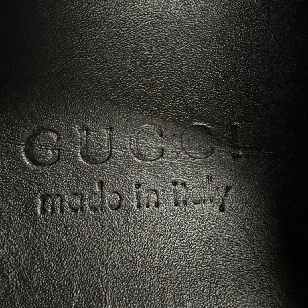 極美品□GUCCI グッチ 757857 ライトン レザー インターロッキングG ローカットスニーカー ブラック 6.5 イタリア製 メンズ 保存袋付き