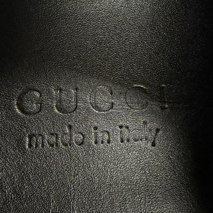極美品□GUCCI グッチ 757857 ライトン レザー インターロッキングG ローカットスニーカー ブラック 6.5 イタリア製 メンズ 保存袋付き