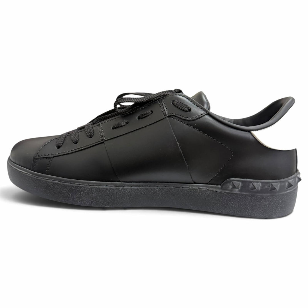 極美品□Valentino Garavani ヴァレンティノガラヴァーニ レザー VLTNロゴ ローカットスニーカー ブラック IT 40 イタリア製 メンズ
