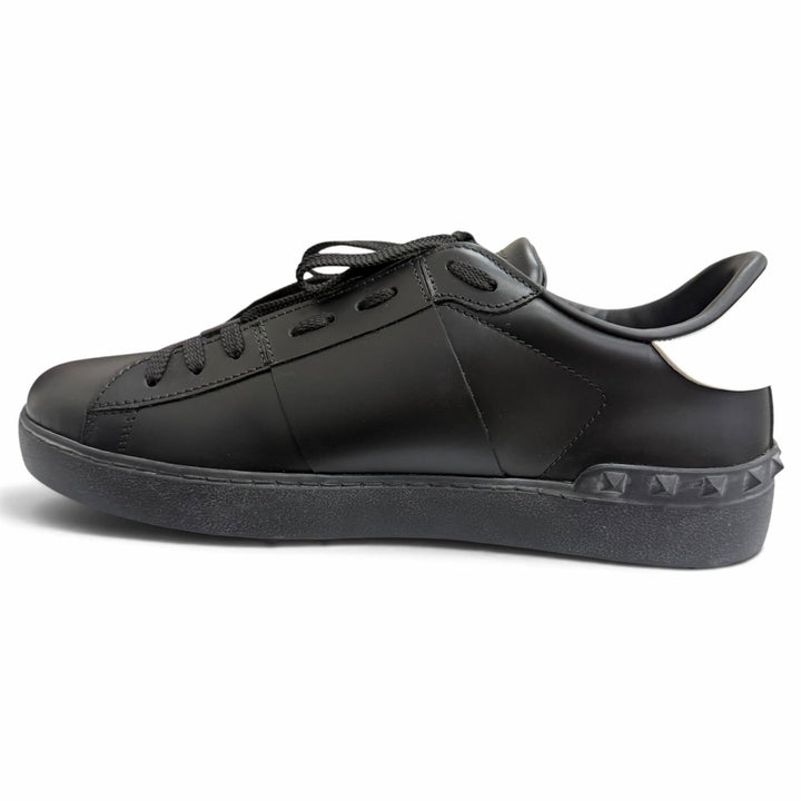 極美品□Valentino Garavani ヴァレンティノガラヴァーニ レザー VLTNロゴ ローカットスニーカー ブラック IT 40 イタリア製 メンズ