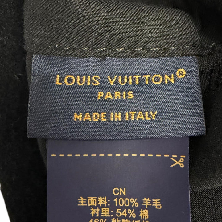 極美品□LOUIS VUITTON ルイヴィトン 2024年製 M5025L ベレー・LV バーズ ベレー帽 ブラック ゴールド金具 イタリア製 正規品 メンズ