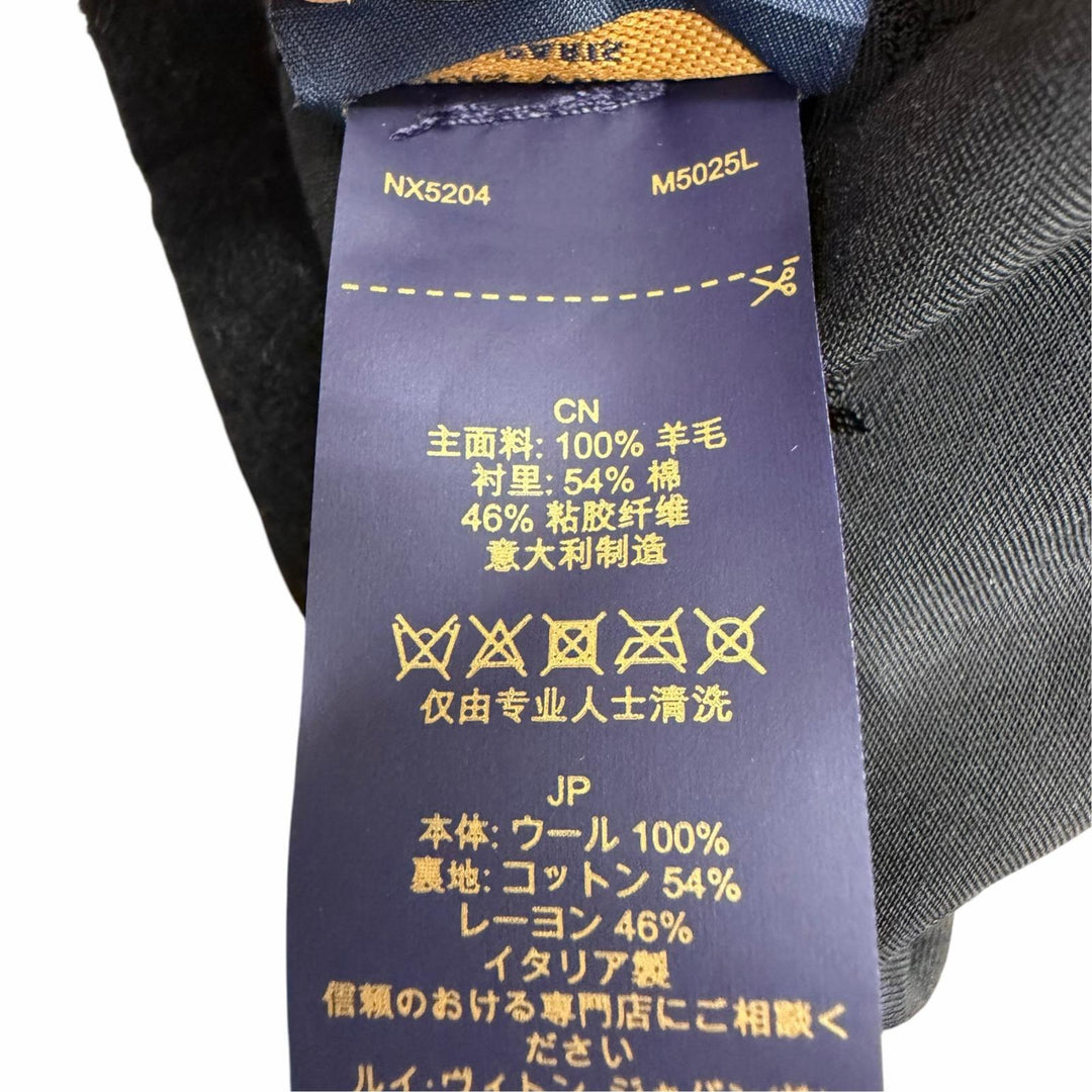 極美品□LOUIS VUITTON ルイヴィトン 2024年製 M5025L ベレー・LV バーズ ベレー帽 ブラック ゴールド金具 イタリア製 正規品 メンズ