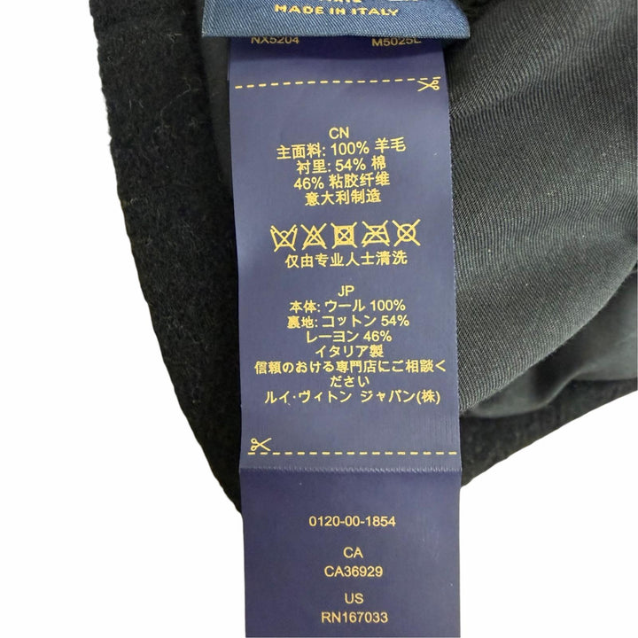 極美品□LOUIS VUITTON ルイヴィトン 2024年製 M5025L ベレー・LV バーズ ベレー帽 ブラック ゴールド金具 イタリア製 正規品 メンズ