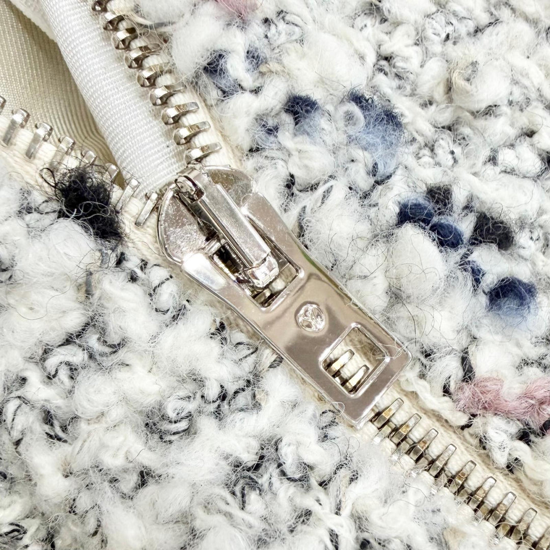 未使用品△LOUIS VUITTON ルイヴィトン 24AW ウール アルパカ アンカーボタン ミニ ツイードスカート ホワイト系 マルチカラー 40 正規品