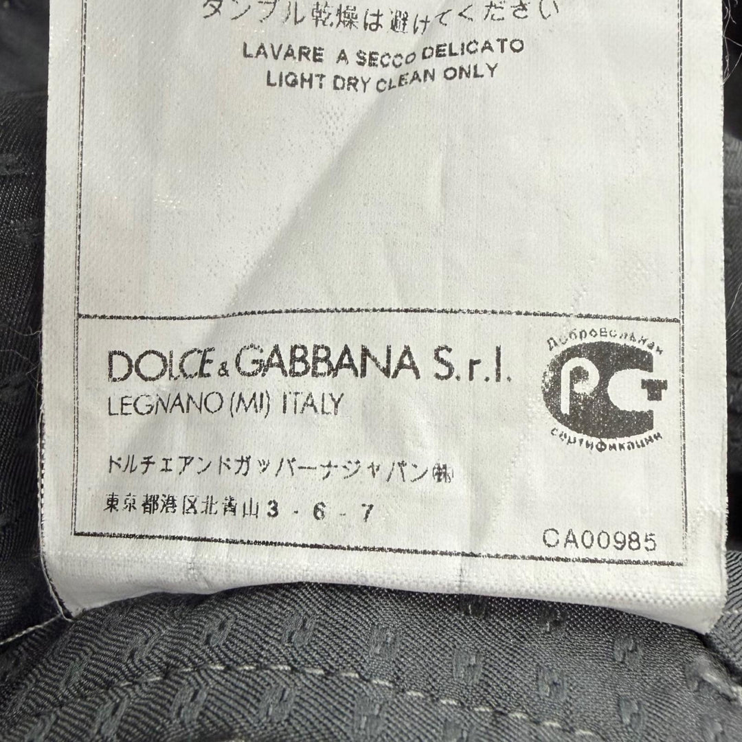 極美品▼DOLCE&amp;GABBANA ドルチェ＆ガッバーナ ウール シルク 3ピース セットアップ シングルスーツ グレー 48 イタリア製 正規品 メンズ